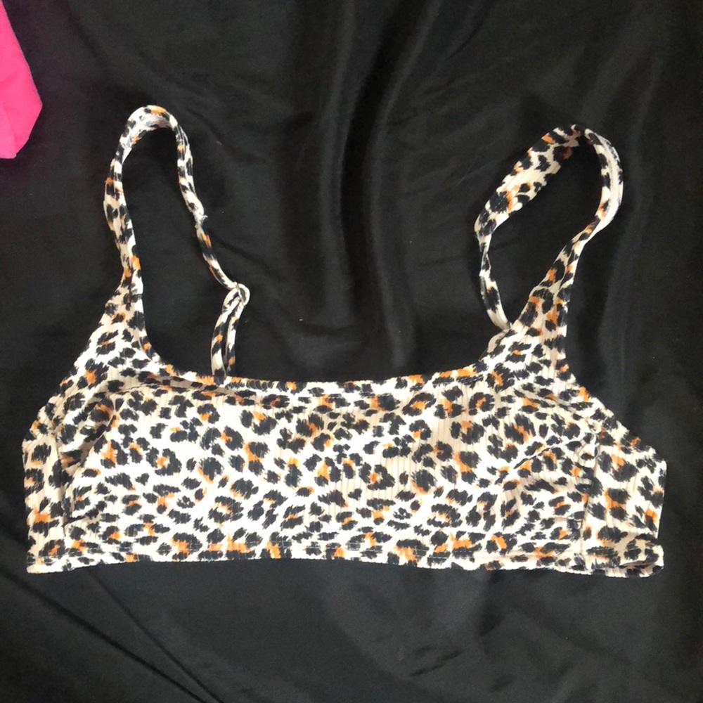 Cheetah print swim top